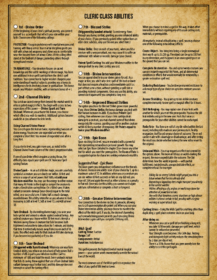cleric class abilities